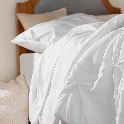 Bedsure Queen Comforter Set Baby Pea Green   Bed in a Bag Queen Size Bedding 7 Pieces  GentleSoft  Pintuck Bed Set Gift for Family  Pinch Pleat All Season Comforter with Sheets  Pillowcases & Shams