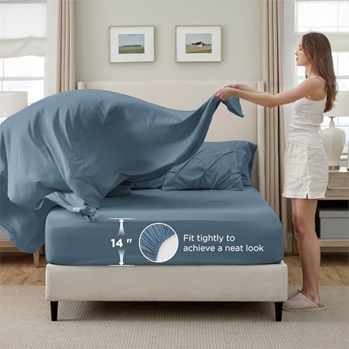 Bedsure Queen Comforter Set Baby Pea Green   Bed in a Bag Queen Size Bedding 7 Pieces  GentleSoft  Pintuck Bed Set Gift for Family  Pinch Pleat All Season Comforter with Sheets  Pillowcases & Shams