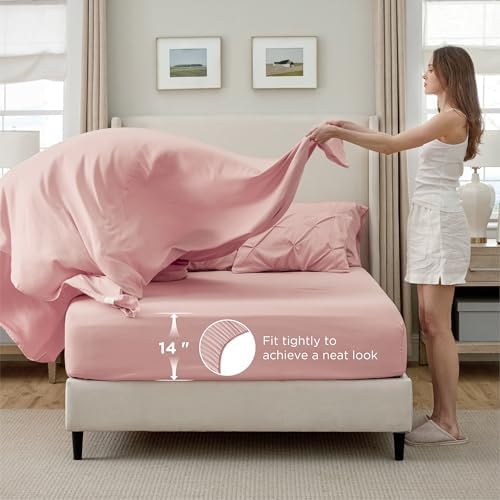 Bedsure Queen Comforter Set Baby Pea Green   Bed in a Bag Queen Size Bedding 7 Pieces  GentleSoft  Pintuck Bed Set Gift for Family  Pinch Pleat All Season Comforter with Sheets  Pillowcases & Shams