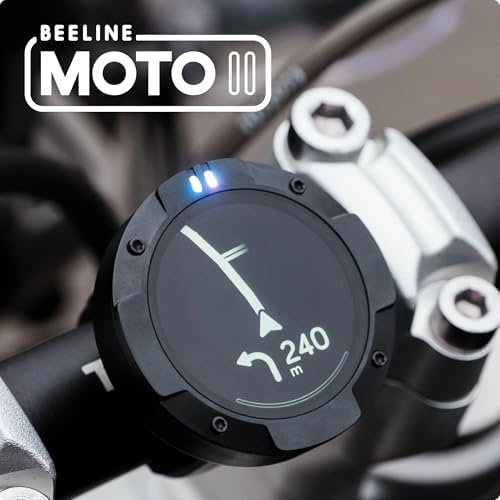 Beeline Moto II   Next Gen Motorcycle GPS Tracker   Compact Design  Waterproof Build  Simple Display & 14 Hour Battery  Glove Friendly Motorcycle Sat Nav Perfect for Adventure & Daily Commutes  Black