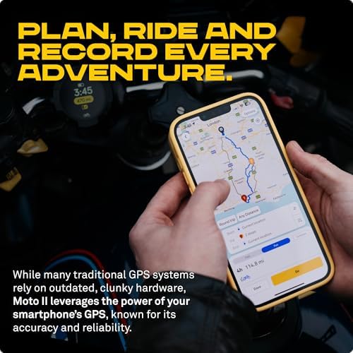 Beeline Moto II   Next Gen Motorcycle GPS Tracker   Compact Design  Waterproof Build  Simple Display & 14 Hour Battery  Glove Friendly Motorcycle Sat Nav Perfect for Adventure & Daily Commutes  Black