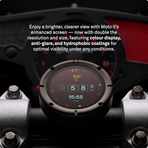 Beeline Moto II   Next Gen Motorcycle GPS Tracker   Compact Design  Waterproof Build  Simple Display & 14 Hour Battery  Glove Friendly Motorcycle Sat Nav Perfect for Adventure & Daily Commutes  Black