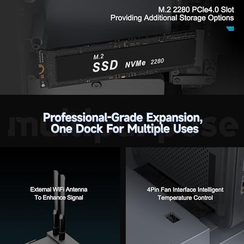 Beelink External Pro GPU Docking Station  PCle 16 slots  PCle5 0 8   Dual PCle5 0 8 chips  External Gpu only for GTi14 185H/155H  GTi13/GTi12  Supports RTX40/50  RX9000 series and other graphics cards