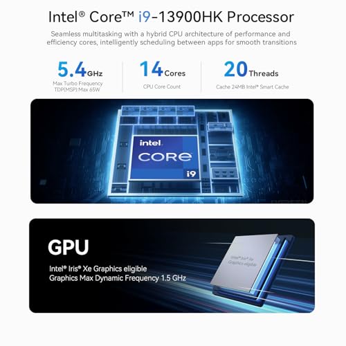 Beelink GTi13 Mini PC  Intel Core i9 13900HK  up to 5 4GHz  14C/20T  Mini Computer 32GB DDR5 5200MHz 1TB PCIe4 0 SSD  Triple Display HDMI&DP/Thunderbolt 4/4K 60Hz/WiFi6/BT5 2/NPU/AI/Built in PSU