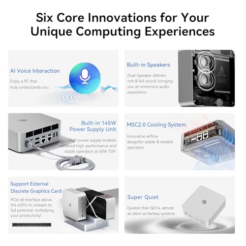 Beelink GTi14 Mini PC  Intel Ultra 9 185H  up to 5 1GHz  16C/22T  Mini Computer 32GB DDR5 5600MHz 1TB PCIe4 0 SSD  Triple Display HDMI&DP/Thunderbolt 4/WiFi6/BT5 2/NPU/4K 60Hz/Support AI/W 11 Pro