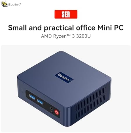 Beelink SER5 MAX Mini PC  AMD Ryzen 7 6800U 6nm  8C/16T  up to 4 7GHz  Mini Computer 24GB LPDDR5 RAM 500GB NVME SSD  Micro PC 4K 60Hz Triple Display  Mini Gaming Computer WiFi6/BT5 2/HTPC/W 11 Pro