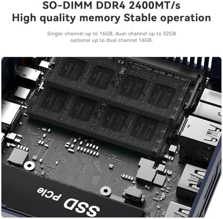 Beelink SER5 MAX Mini PC  AMD Ryzen 7 6800U 6nm  8C/16T  up to 4 7GHz  Mini Computer 24GB LPDDR5 RAM 500GB NVME SSD  Micro PC 4K 60Hz Triple Display  Mini Gaming Computer WiFi6/BT5 2/HTPC/W 11 Pro