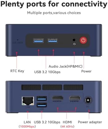 Beelink SER5 MAX Mini PC  AMD Ryzen 7 6800U 6nm  8C/16T  up to 4 7GHz  Mini Computer 24GB LPDDR5 RAM 500GB NVME SSD  Micro PC 4K 60Hz Triple Display  Mini Gaming Computer WiFi6/BT5 2/HTPC/W 11 Pro