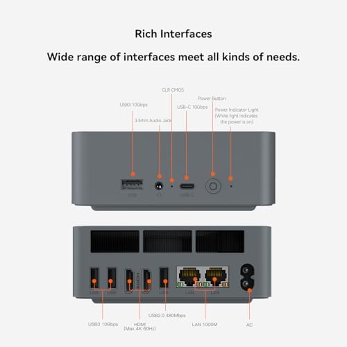 Beelink SER5 MAX Mini PC  AMD Ryzen 7 6800U 6nm  8C/16T  up to 4 7GHz  Mini Computer 24GB LPDDR5 RAM 500GB NVME SSD  Micro PC 4K 60Hz Triple Display  Mini Gaming Computer WiFi6/BT5 2/HTPC/W 11 Pro