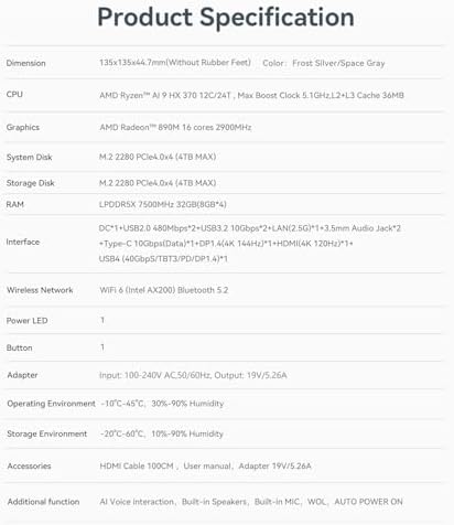 Beelink SER5 MAX Mini PC  AMD Ryzen 7 6800U 6nm  8C/16T  up to 4 7GHz  Mini Computer 24GB LPDDR5 RAM 500GB NVME SSD  Micro PC 4K 60Hz Triple Display  Mini Gaming Computer WiFi6/BT5 2/HTPC/W 11 Pro