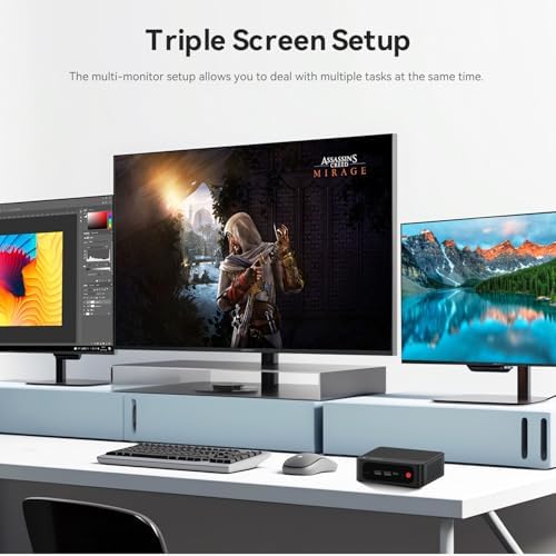 Beelink SER5 MAX Mini PC AMD Ryzen 7 7735HS up to 4 75GHz 8C/16T   Mini Computer 24GB LPDDR5 RAM 1TB PCIe4 0 X4 SSD  4K Triple Display  WiFi 6  BT 5 4 RJ45 2 5G LAN
