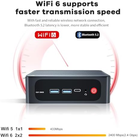 Beelink SER5 Mini PC AMD Ryzen 5 5500U 6C/12T up to 4 0 GHz  Mini Computer 32GB DDR4 RAM 500GB M 2 SSD Graphics 7core 1800MHz Support 4K Triple Display/HDMI DP Type C/Wifi6/BT5 2 Auto Power On