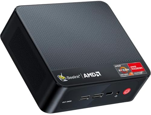 Beelink SER8 Mini Pc AMD Ryzen 7 8745HS  up to 4 9GHz  32GB DDR5 RAM & 1TB PCIe4 0 SSD AMD Radeon 780M Mini Computer Support 4K Triple Display HDMI DP USB4 /WiFi6/BT5 2 Support Win 11 Pro
