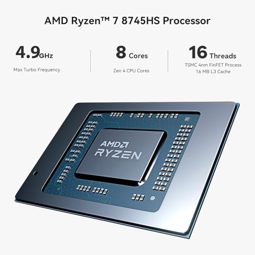 Beelink SER8 Mini Pc AMD Ryzen 7 8745HS  up to 4 9GHz  32GB DDR5 RAM & 1TB PCIe4 0 SSD AMD Radeon 780M Mini Computer Support 4K Triple Display HDMI DP USB4 /WiFi6/BT5 2 Support Win 11 Pro
