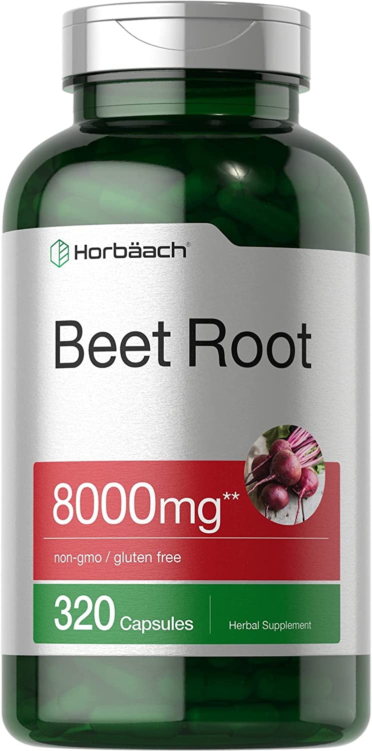 Beet Root 8000mg   320 Capsules   Herbal Extract Supplement for Men and Women   by Horbaach