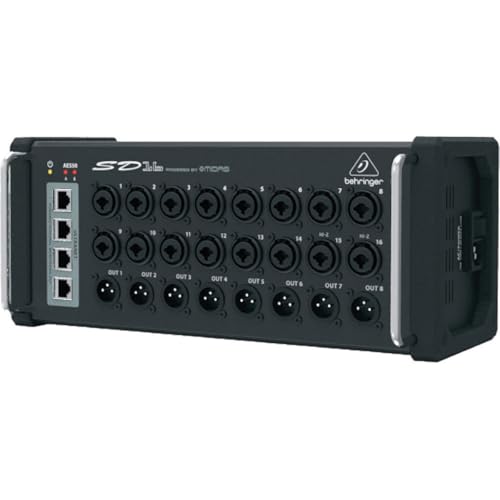 Behringer SD16 I/O Stage Box with 16 Remote Controllable Midas Preamps  8 Outputs  AES50 Networking and ULTRANET Personal Monitoring Hub