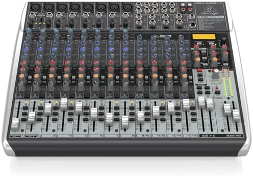 Behringer XENYX QX2222USB Premium 22 Input 2/2 Bus Mixer with XENYX Mic Preamps and Compressors  Klark Teknik Multi FX Processor  Wireless Option and USB/Audio Interface