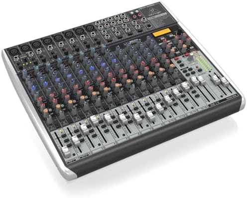Behringer XENYX QX2222USB Premium 22 Input 2/2 Bus Mixer with XENYX Mic Preamps and Compressors  Klark Teknik Multi FX Processor  Wireless Option and USB/Audio Interface