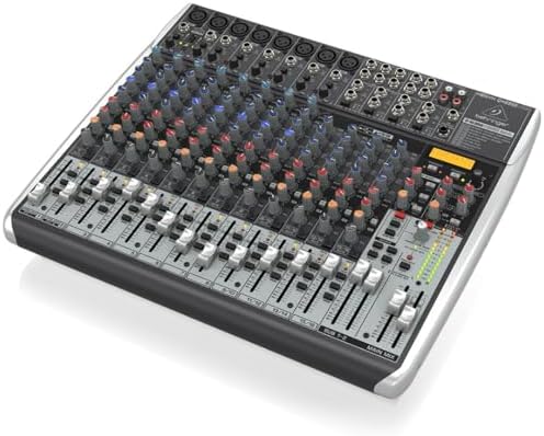 Behringer XENYX QX2222USB Premium 22 Input 2/2 Bus Mixer with XENYX Mic Preamps and Compressors  Klark Teknik Multi FX Processor  Wireless Option and USB/Audio Interface