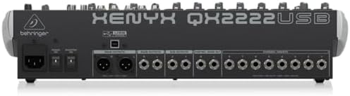 Behringer XENYX QX2222USB Premium 22 Input 2/2 Bus Mixer with XENYX Mic Preamps and Compressors  Klark Teknik Multi FX Processor  Wireless Option and USB/Audio Interface
