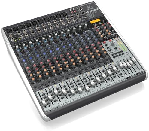 Behringer XENYX QX2442USB Premium 24 Input 4/2 Bus Mixer with XENYX Mic Preamps and Compressors  Klark Teknik Multi FX Processor  Wireless Option and USB/Audio Interface