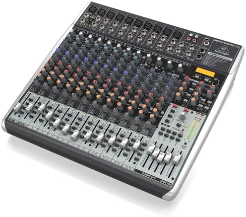 Behringer XENYX QX2442USB Premium 24 Input 4/2 Bus Mixer with XENYX Mic Preamps and Compressors  Klark Teknik Multi FX Processor  Wireless Option and USB/Audio Interface