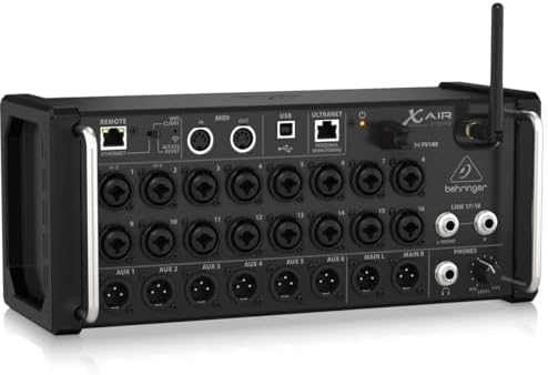 Behringer X AIR XR18 18 Channel  12 Bus Digital Mixer for iPad/Android Tablets with 16 Programmable Midas Preamps  Integrated Wifi Module and Multi Channel USB Audio Interface