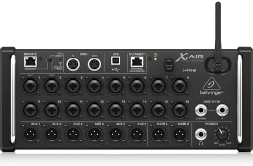 Behringer X AIR XR18 18 Channel  12 Bus Digital Mixer for iPad/Android Tablets with 16 Programmable Midas Preamps  Integrated Wifi Module and Multi Channel USB Audio Interface