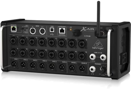 Behringer X AIR XR18 18 Channel  12 Bus Digital Mixer for iPad/Android Tablets with 16 Programmable Midas Preamps  Integrated Wifi Module and Multi Channel USB Audio Interface