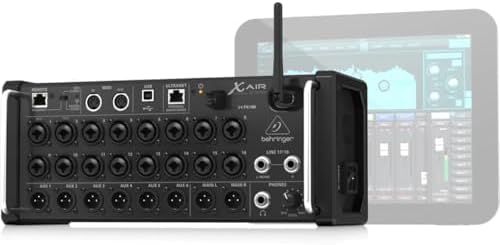 Behringer X AIR XR18 18 Channel  12 Bus Digital Mixer for iPad/Android Tablets with 16 Programmable Midas Preamps  Integrated Wifi Module and Multi Channel USB Audio Interface
