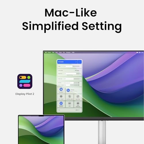 BenQ MA270U Monitor 4K 3840x2160 de 27" para MacBook Pro/Air, Dual USB-C, entrega de energía de 90 W, combinación de color Mac, concentrador USB, control de brillo y volumen en Mac, soporte ajustable de altura e inclinación, gama de colores P3