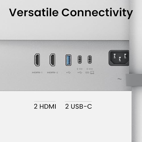 BenQ MA270U 27  4K 3840x2160 Monitor for MacBook Pro/Air Dual USB C Mac Color Match USB Hub Brightness & Volume Control on Mac Height & Tilt Adj Stand  Renewed 