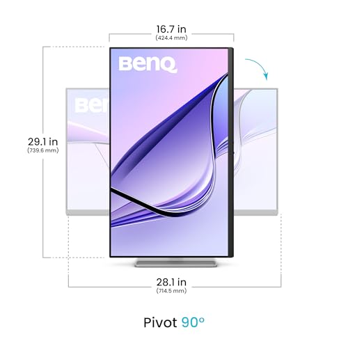 BenQ MA320U 32  4K 3840x2160 Monitor for MacBook  Pro/Air  Dual USB C  90W Power Delivery  Mac Color Match  USB Hub  Brightness & Volume Control on Mac  Height & Tilt Adjustable Stand  P3 Color Gamut