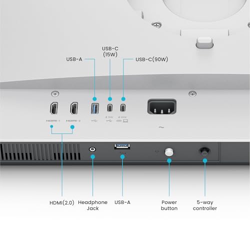 BenQ MA320U 32  4K 3840x2160 Monitor for MacBook  Pro/Air  Dual USB C  90W Power Delivery  Mac Color Match  USB Hub  Brightness & Volume Control on Mac  Height & Tilt Adjustable Stand  P3 Color Gamut