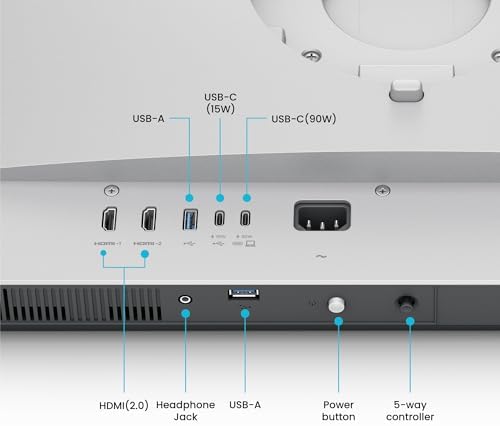 BenQ MA320U 32  4K 3840x2160 Monitor for MacBook  Pro/Air  Dual USB C  90W Power Delivery  Mac Color Match  USB Hub  Brightness & Volume Control on Mac  Height & Tilt Adjustable Stand  P3 Color Gamut