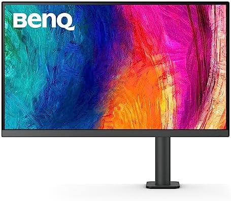BenQ PD2706U Monitor 4K de 27 pulgadas, USB C de 90 W, UHD, P3, sRGB, Rec.709, DisplayHDR 400, IPS, Tecnología AQCOLOR, Calibrado de fábrica, Modo de color, DualView, Modo Darkroom, Modo de animación, modo CAD/CAM, KVM