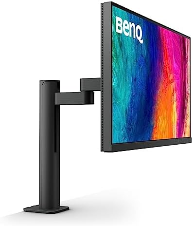 BenQ PD2706U Monitor 4K de 27 pulgadas, USB C de 90 W, UHD, P3, sRGB, Rec.709, DisplayHDR 400, IPS, Tecnología AQCOLOR, Calibrado de fábrica, Modo de color, DualView, Modo Darkroom, Modo de animación, modo CAD/CAM, KVM