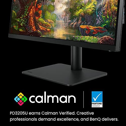 BenQ PD2706U Monitor 4K de 27 pulgadas, USB C de 90 W, UHD, P3, sRGB, Rec.709, DisplayHDR 400, IPS, Tecnología AQCOLOR, Calibrado de fábrica, Modo de color, DualView, Modo Darkroom, Modo de animación, modo CAD/CAM, KVM