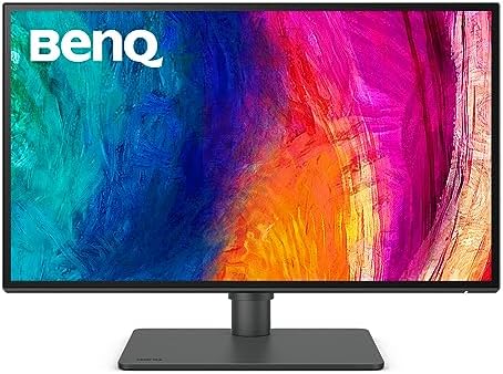 BenQ Monitor PD3205U listo para Mac de 32 pulgadas, 4K UHD, 99% Rec.709 y sRGB | IPS | DeltaE ≤3 | Sincronización ICC | Informe de calibración | AQCOLOR | Uniformidad | HotKey Puck | Ergonómico |