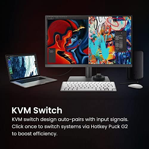 BenQ Monitor PD3205U listo para Mac de 32 pulgadas, 4K UHD, 99% Rec.709 y sRGB | IPS | DeltaE ≤3 | Sincronización ICC | Informe de calibración | AQCOLOR | Uniformidad | HotKey Puck | Ergonómico |