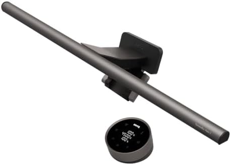 BenQ ScreenBar Halo 2 LED Monitor Light Bar   Wireless Controller  Backlight  Motion Sensor  Adjustable Brightness/Color Temperature  Eye Care  No Screen Glare  Fits Curved Monitor  Monitor Accessory