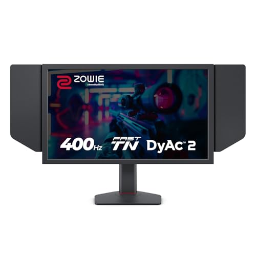 BenQ Zowie XL2566X    24 1   Fast TN 400Hz Gaming Monitor for Esports   Motion Clarity DyAc2   1080p   XL Setting to Share   Shielding Hood   New Industrial Grade Ball Bearing Height Adjustment
