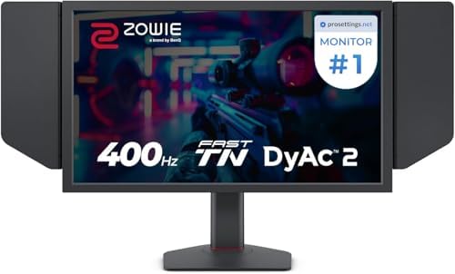 BenQ Zowie XL2566X    24 1   Fast TN 400Hz Gaming Monitor for Esports   Motion Clarity DyAc2   1080p   XL Setting to Share   Shielding Hood   New Industrial Grade Ball Bearing Height Adjustment