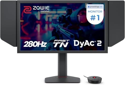 BenQ Zowie XL2566X    24 1   Fast TN 400Hz Gaming Monitor for Esports   Motion Clarity DyAc2   1080p   XL Setting to Share   Shielding Hood   New Industrial Grade Ball Bearing Height Adjustment