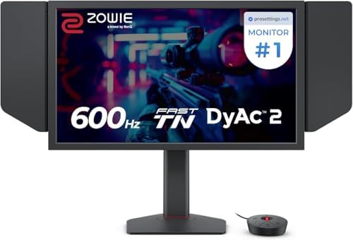 BenQ Zowie XL2566X    24 1   Fast TN 400Hz Gaming Monitor for Esports   Motion Clarity DyAc2   1080p   XL Setting to Share   Shielding Hood   New Industrial Grade Ball Bearing Height Adjustment