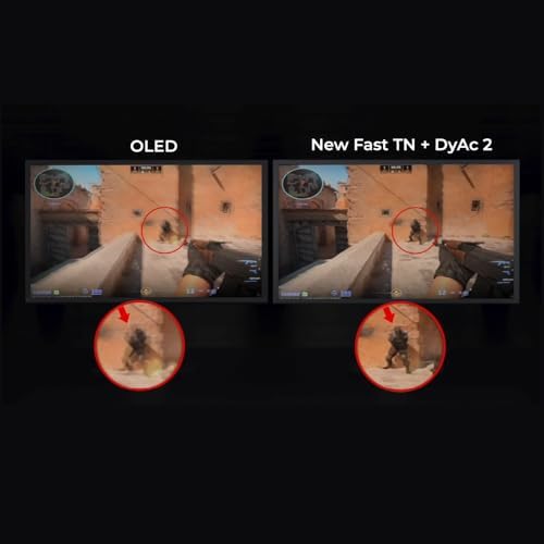 BenQ Zowie XL2566X+ | 24.1 | Monitor de juegos Fast TN 400Hz para deportes electrónicos | Claridad de movimiento DyAc2 | 1080p | Ajuste XL para compartir | Capucha de blindaje | Nuevo ajuste de altura de rodamiento de bolas de grado industrial