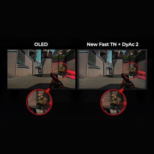 BenQ Zowie XL2566X+ | 24.1 | Monitor de juegos Fast TN 400Hz para deportes electrónicos | Claridad de movimiento DyAc2 | 1080p | Ajuste XL para compartir | Capucha de blindaje | Nuevo ajuste de altura de rodamiento de bolas de grado industrial
