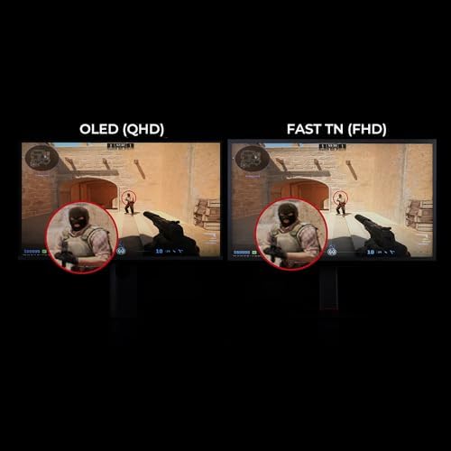 BenQ Zowie XL2566X+ | 24.1 | Monitor de juegos Fast TN 400Hz para deportes electrónicos | Claridad de movimiento DyAc2 | 1080p | Ajuste XL para compartir | Capucha de blindaje | Nuevo ajuste de altura de rodamiento de bolas de grado industrial