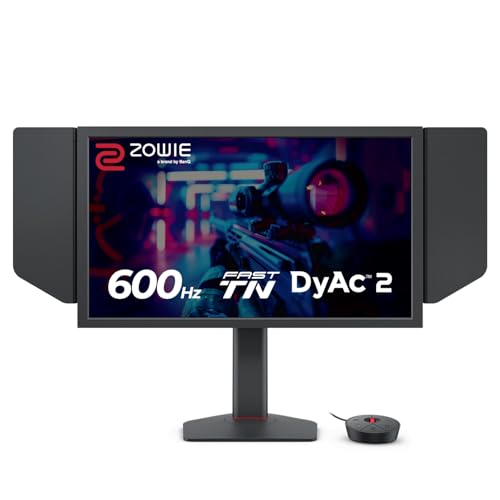 BenQ Zowie XL2586X  24 1 New Fast TN 600Hz Gaming Monitor  DyAc 2  1080p  Auto Game Mode by XL Setting to Share  Height Adjustment Powered by Industrial Grade Bearing Design  S Switch  Shielding Hood