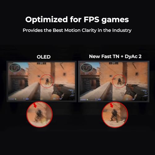 BenQ Zowie XL2586X  24 1 New Fast TN 600Hz Gaming Monitor  DyAc 2  1080p  Auto Game Mode by XL Setting to Share  Height Adjustment Powered by Industrial Grade Bearing Design  S Switch  Shielding Hood